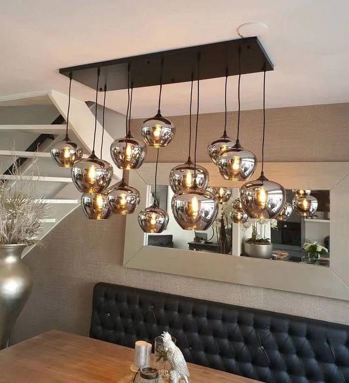 Modern Smoke Gray Glass Lamp Designer Chandelier