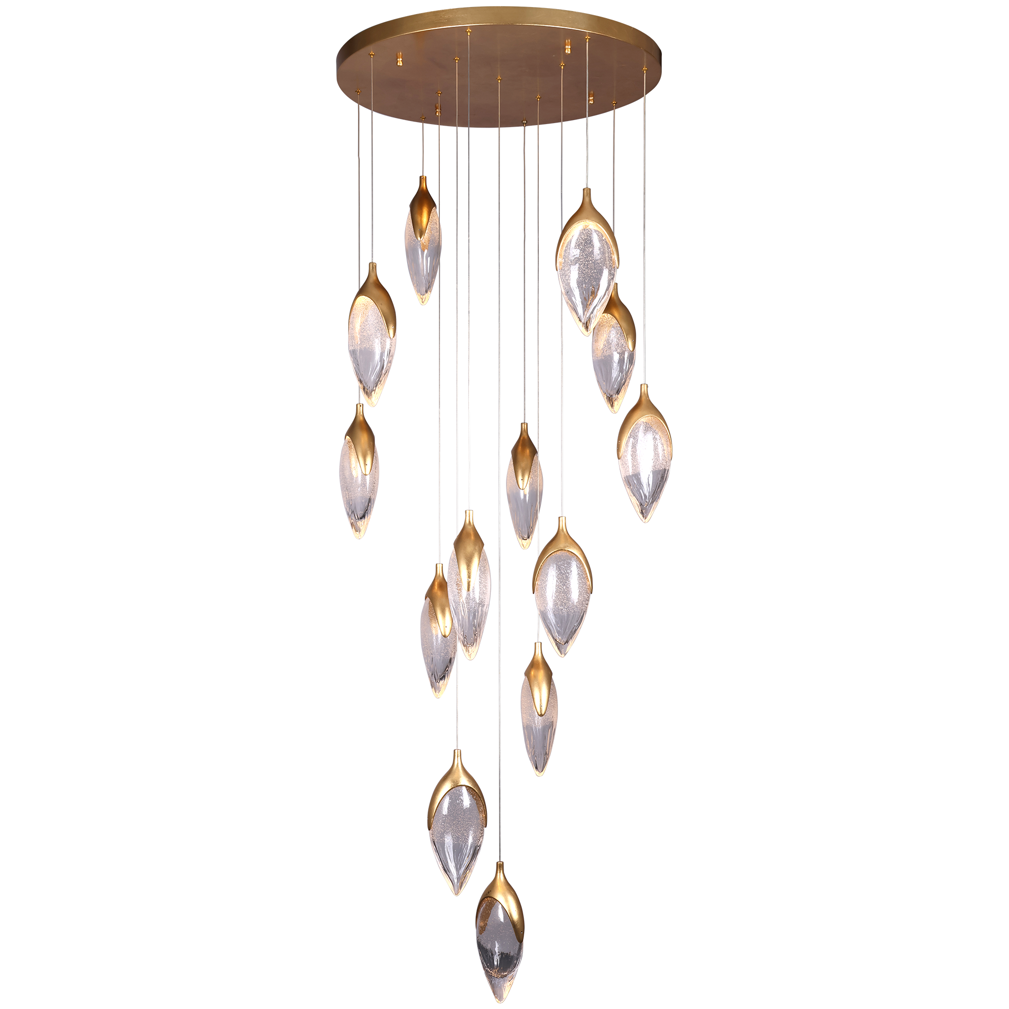Olive Modern Brass Pendant Lamp
