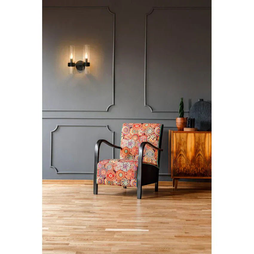 Modern Industrial Double Wall Sconce with Brass, Black, Nickel Finishes