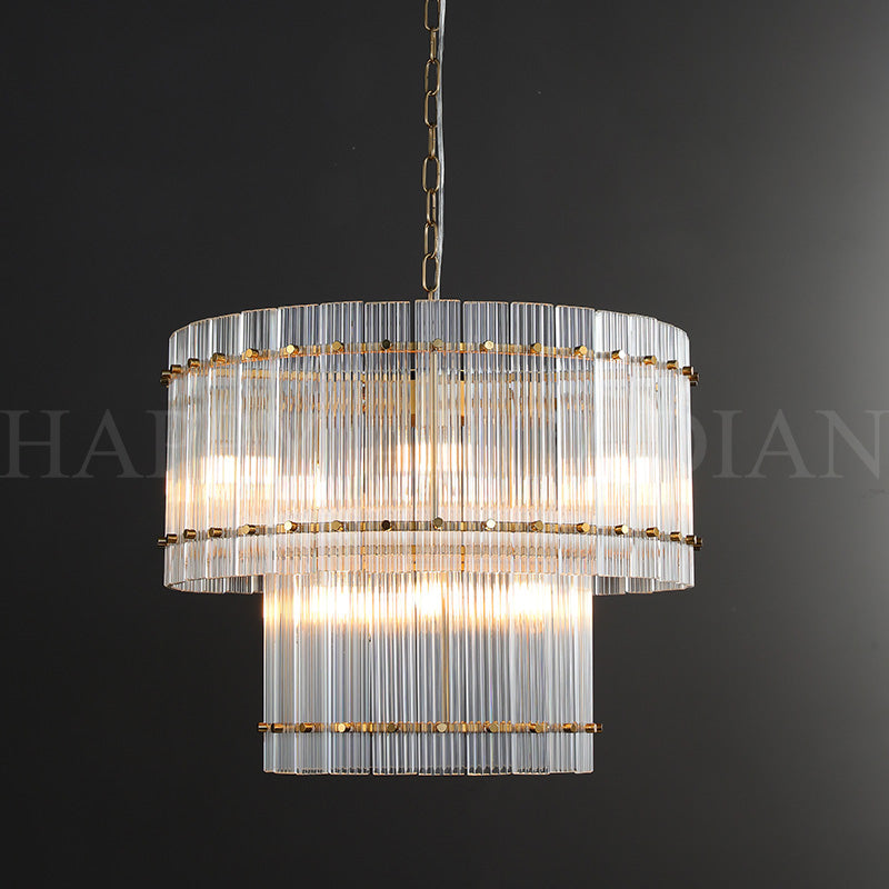 HA Damian TWO-TIER Round Chandelier 37"
