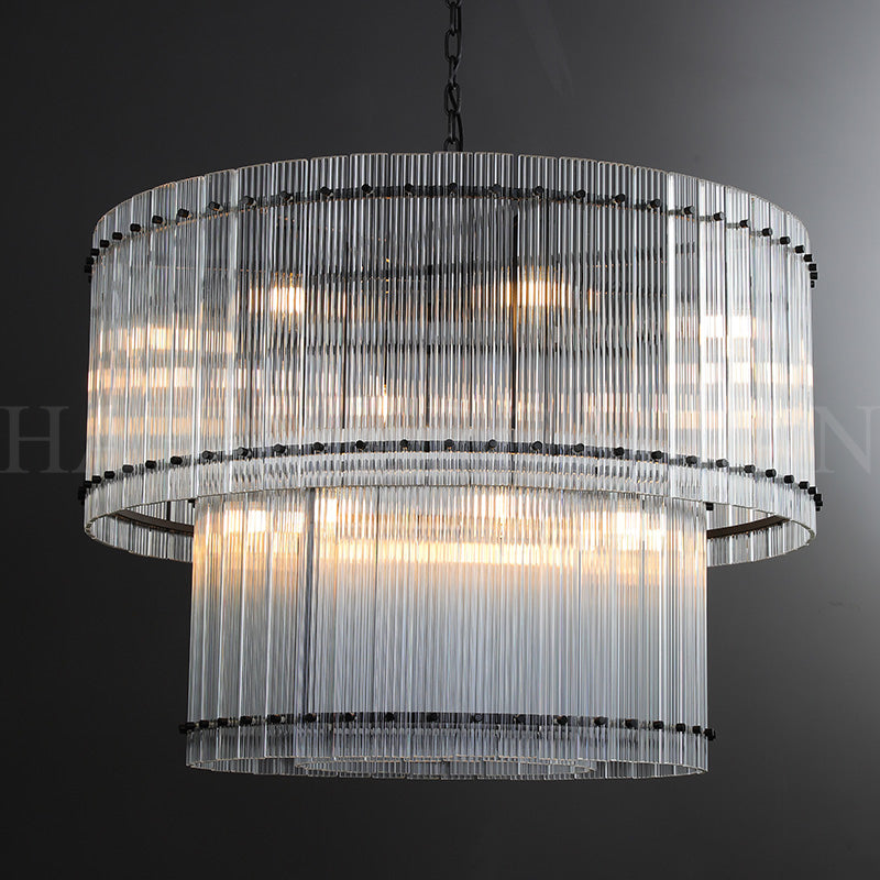 HA Damian TWO-TIER Round Chandelier 37"