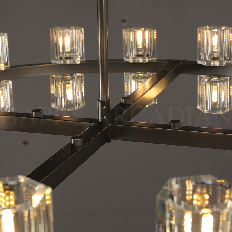 HA Harrison Crystal Round Chandelier 60"