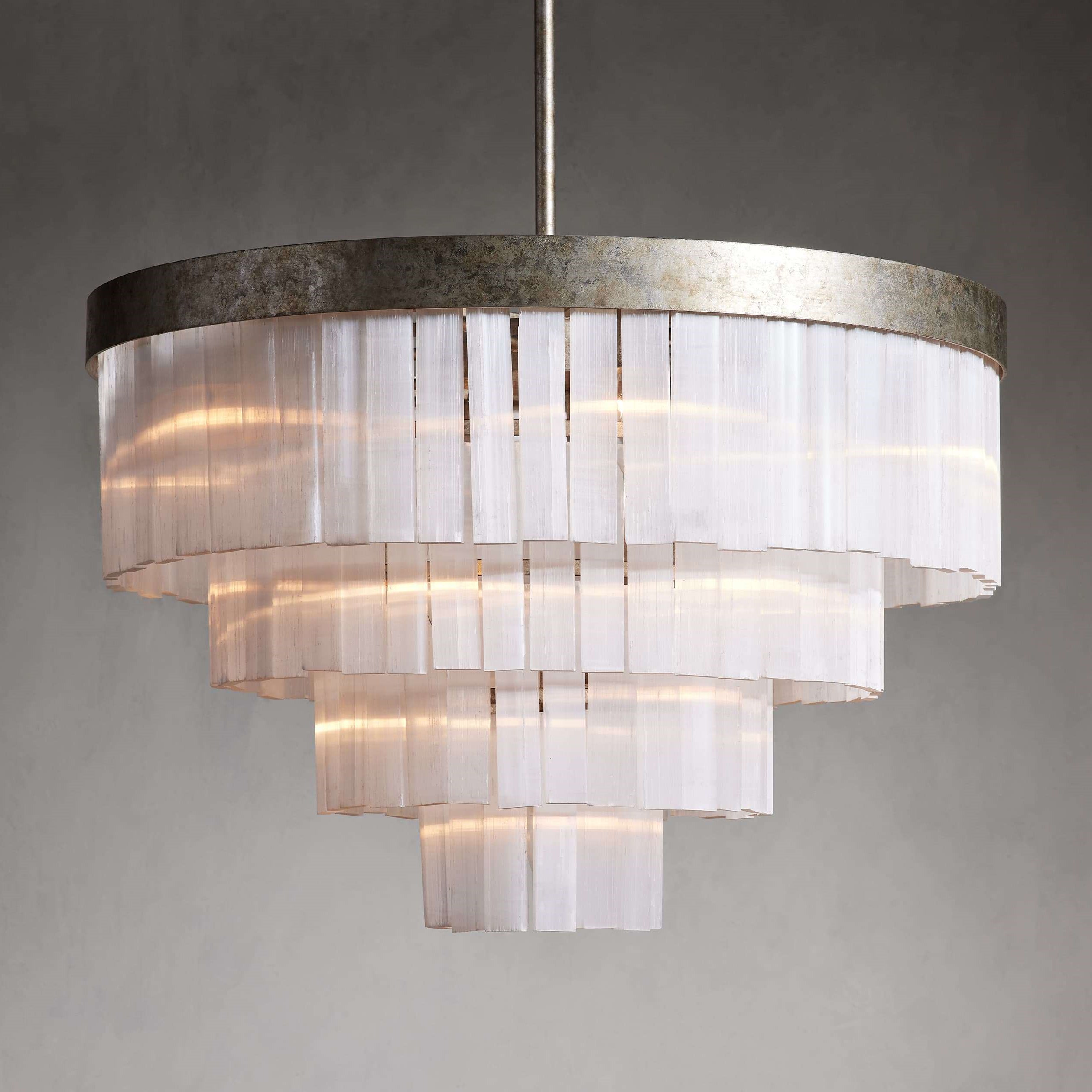Cameron Luxury 4 Tier Selenite Chandelier