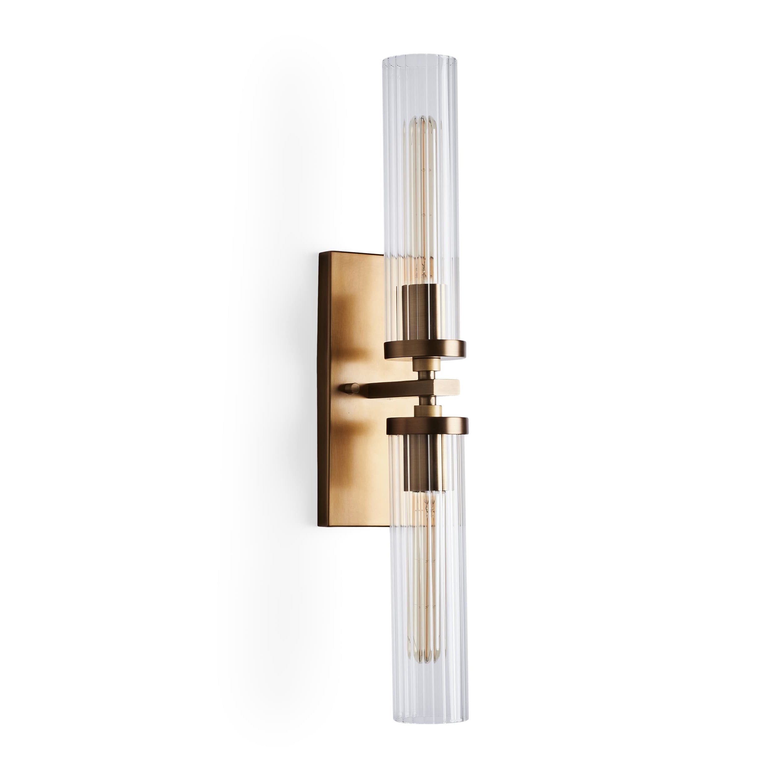 Andreas Glass Modern Wall Lamp 2 Light