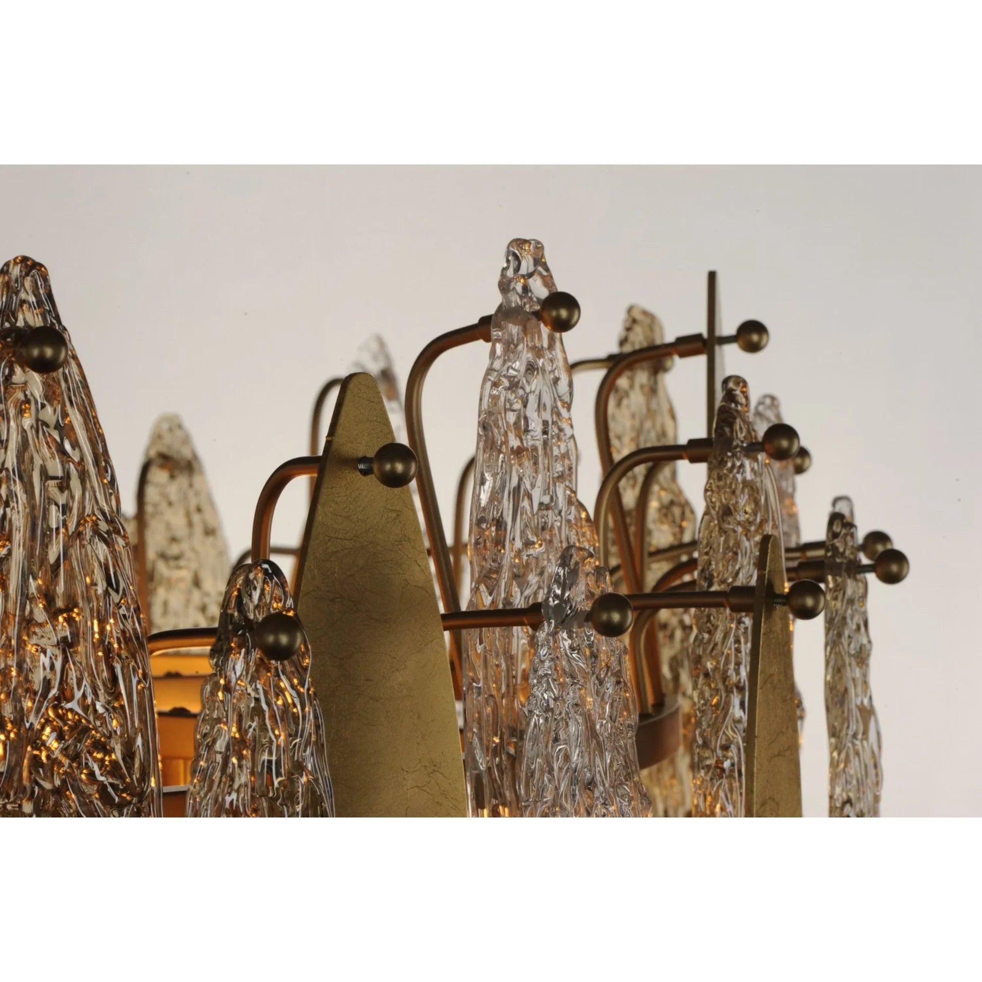 Majestic Gold Leaf Finish LED Chandelier - 12/21 Lights, 24‘’ 33‘’