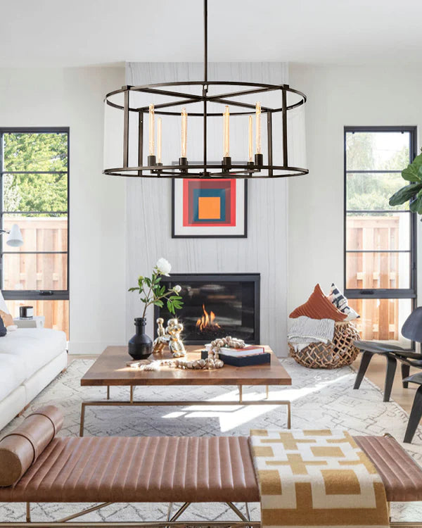 Verao Glass Round Chandelier 33"