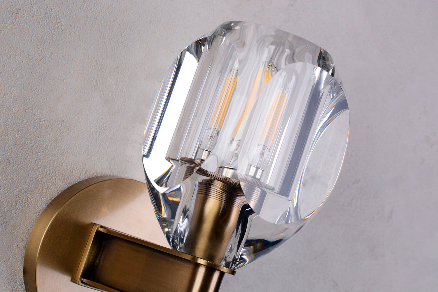 Charles Crystal Wall Sconce Brass