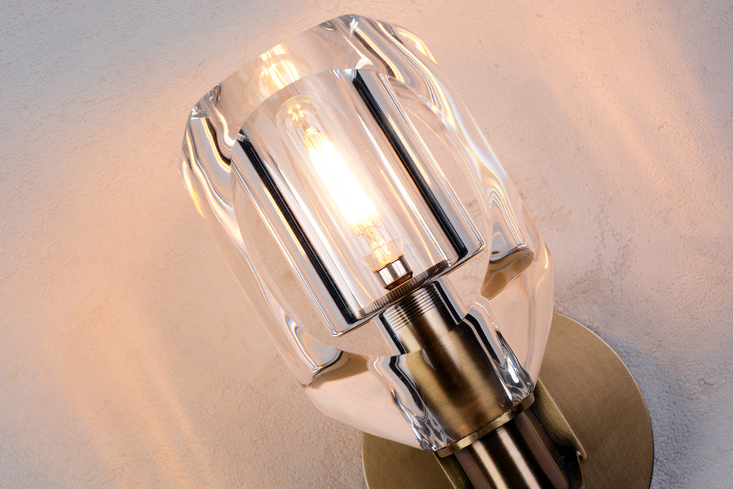 Charles Crystal Wall Sconce Brass