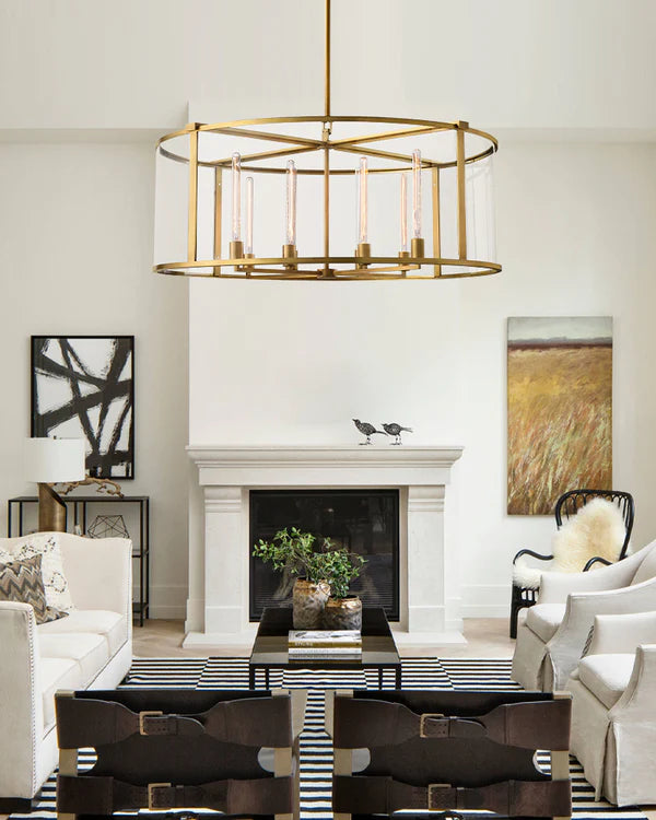Verao Glass Round Chandelier 33"