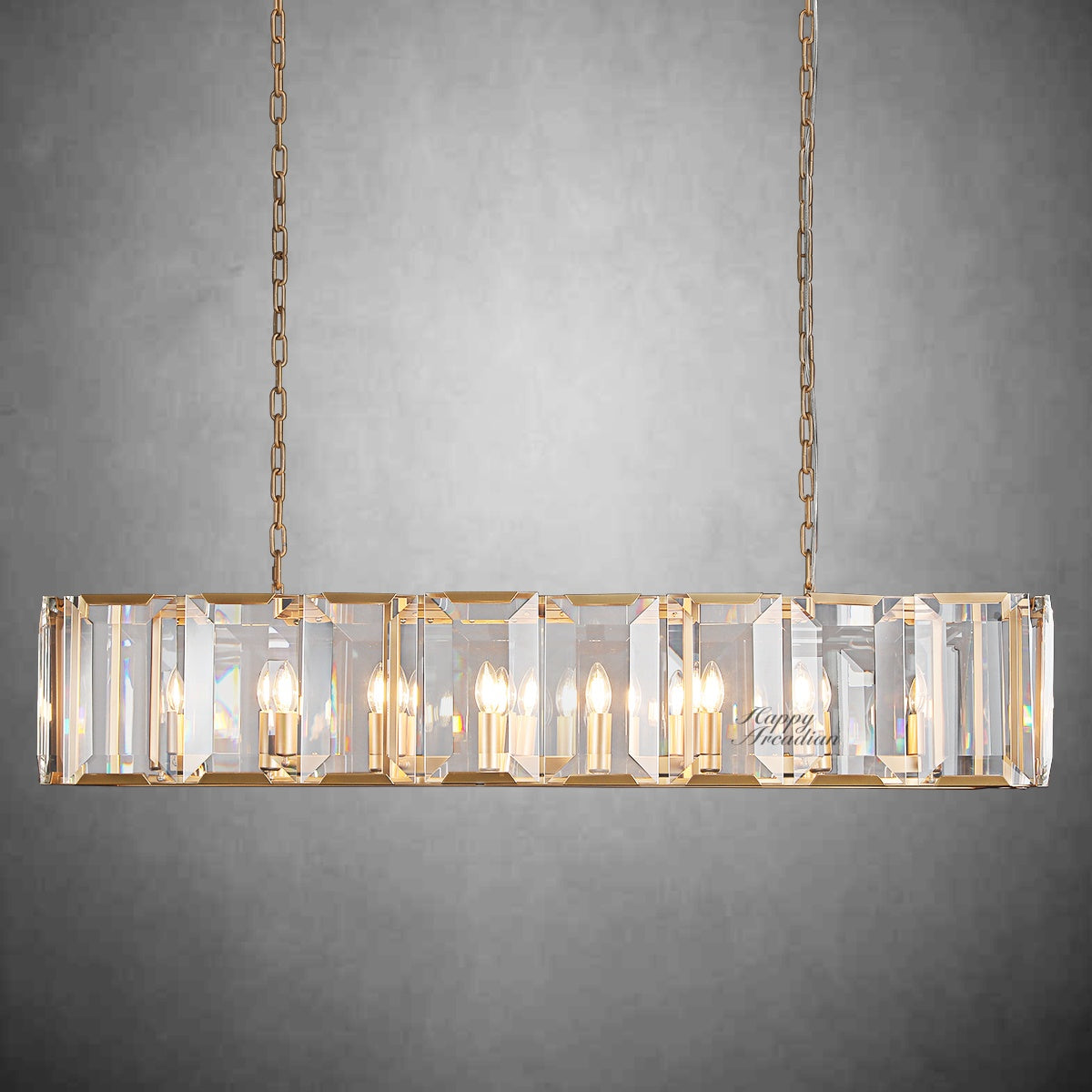 Halloway Crystal Rectangular Chandelier