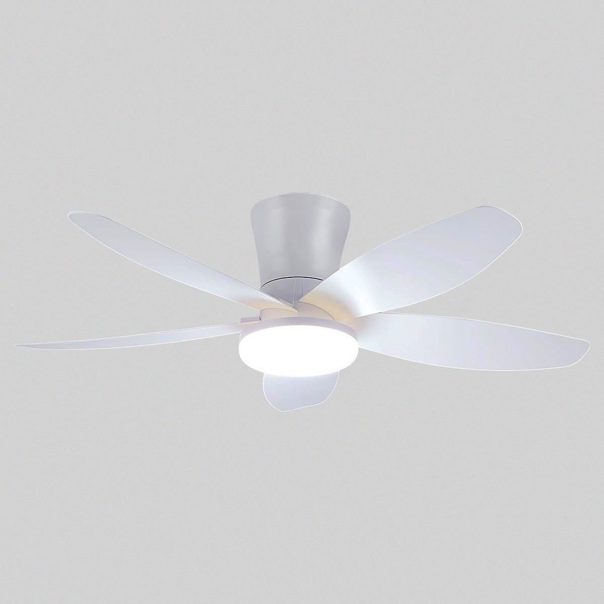Indoor/Outdoor Recessed Black Ceiling Fan Light