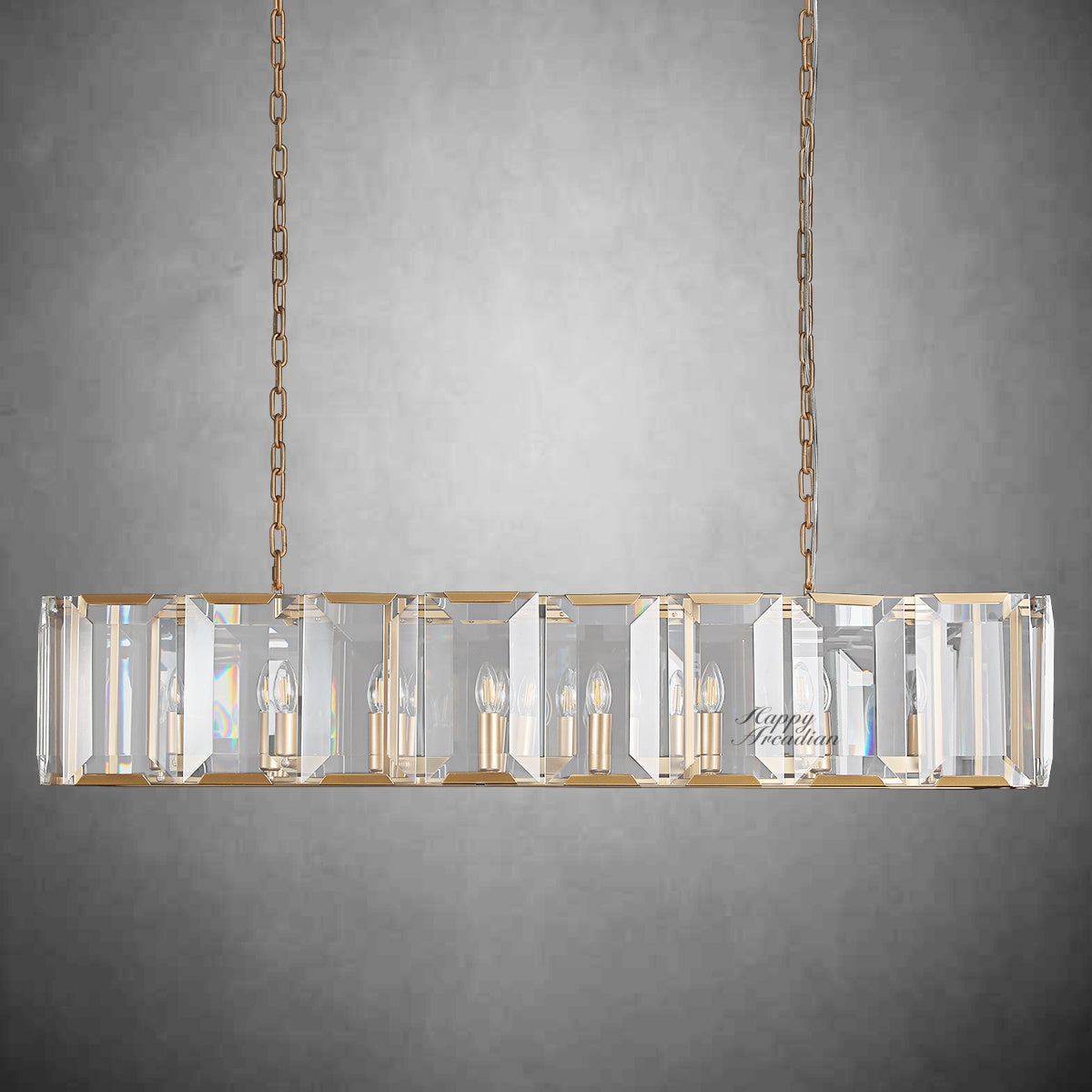 Halloway Crystal Rectangular Chandelier