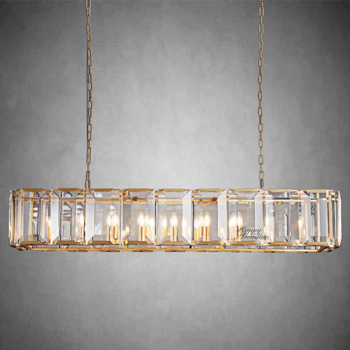 Halloway Crystal Rectangular Chandelier