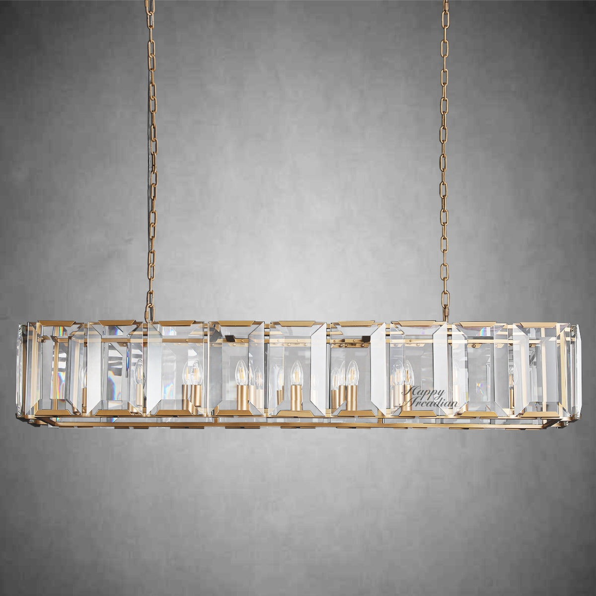 Halloway Crystal Rectangular Chandelier