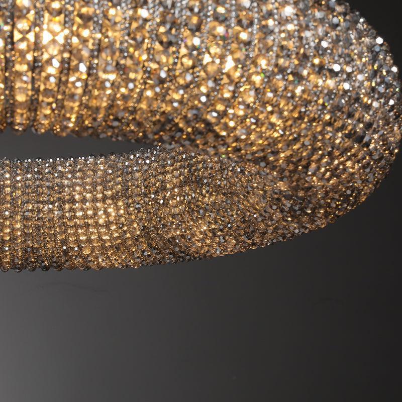 Amber Halo Ring Modern Crystal Chandelier