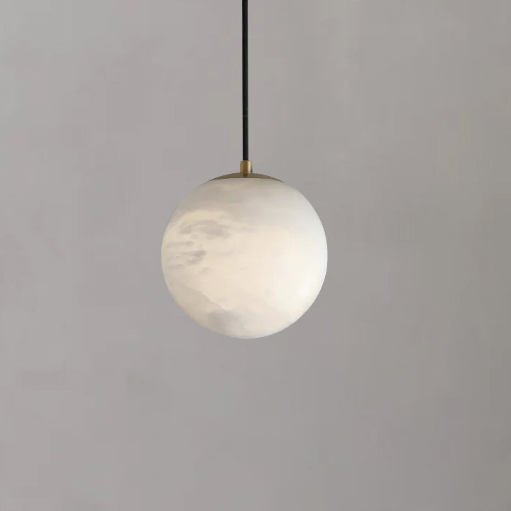 Alabaster Ball Pendant Light, Island Mini Pendant Light