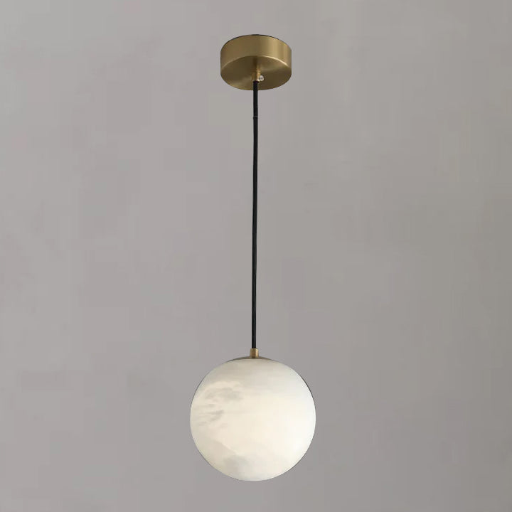 Alabaster Ball Pendant Light, Island Mini Pendant Light