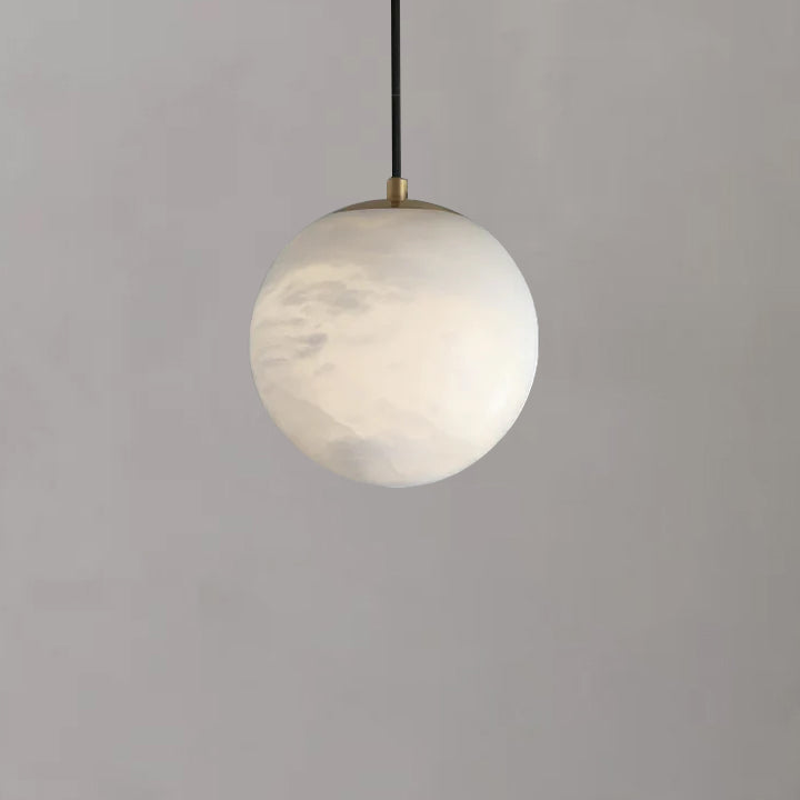 Alabaster Ball Pendant Light, Island Mini Pendant Light