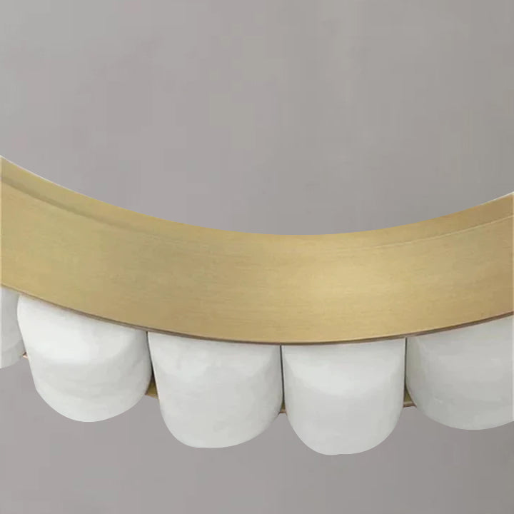 Gabriella Alabaster Circle Round Pendent Light, Galaxy Chandelier