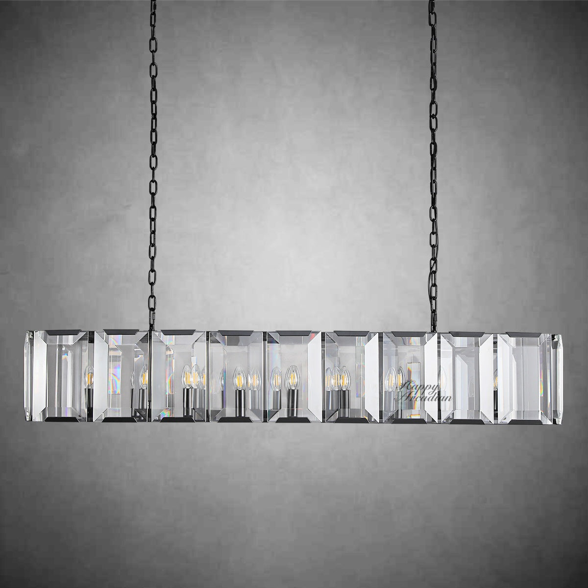 Halloway Crystal Rectangular Chandelier