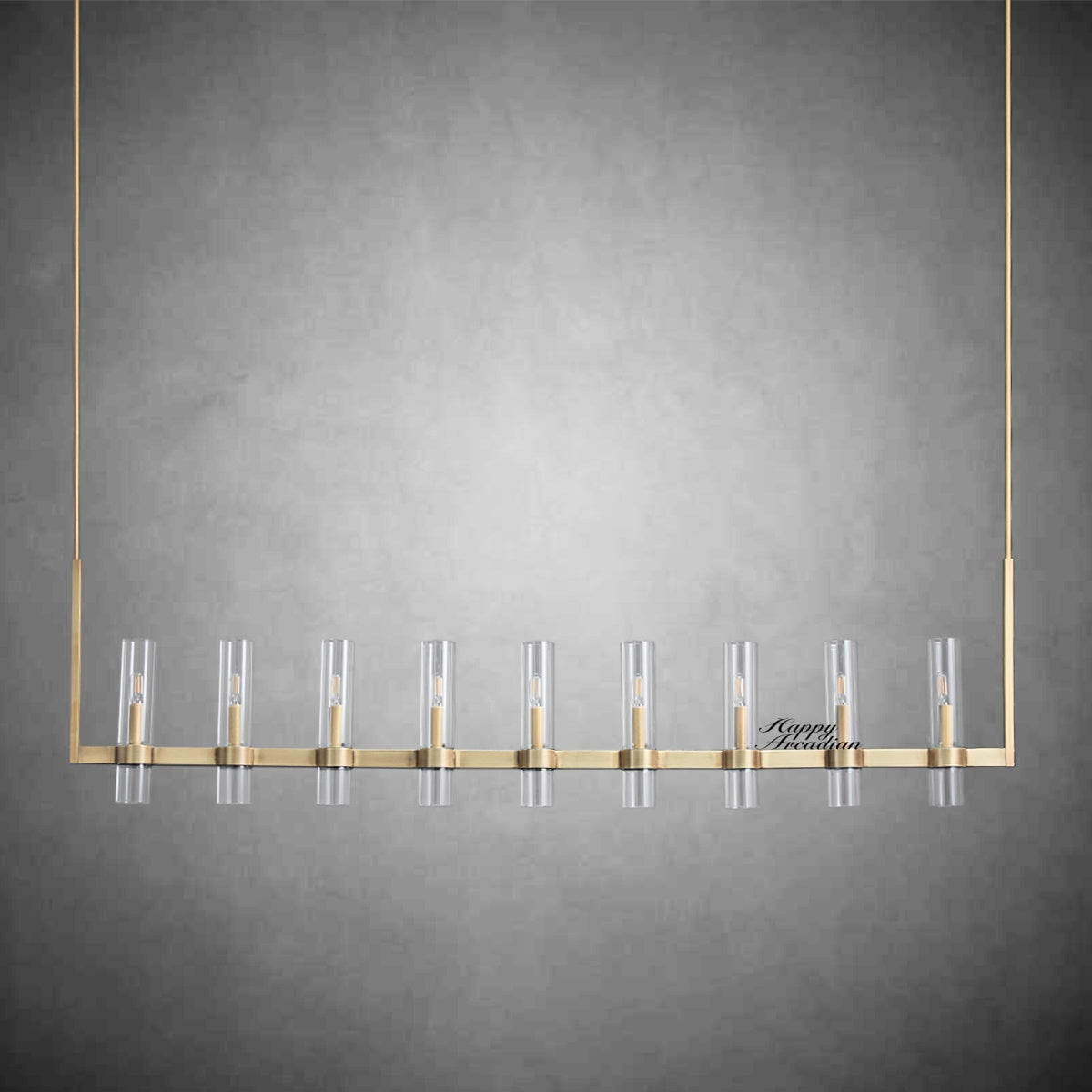 HA Rebecca Linear Chandelier Modern 71", 9-Light