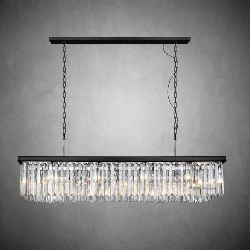 Zestra Crystal Rectangular Chandelier 59"
