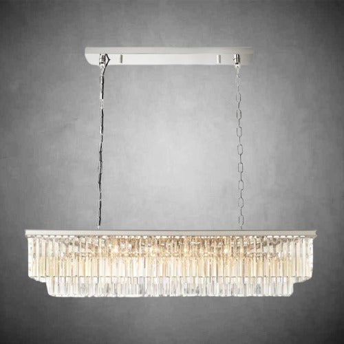 Odeon 2-Layer Crystal Rectangle Chandelier