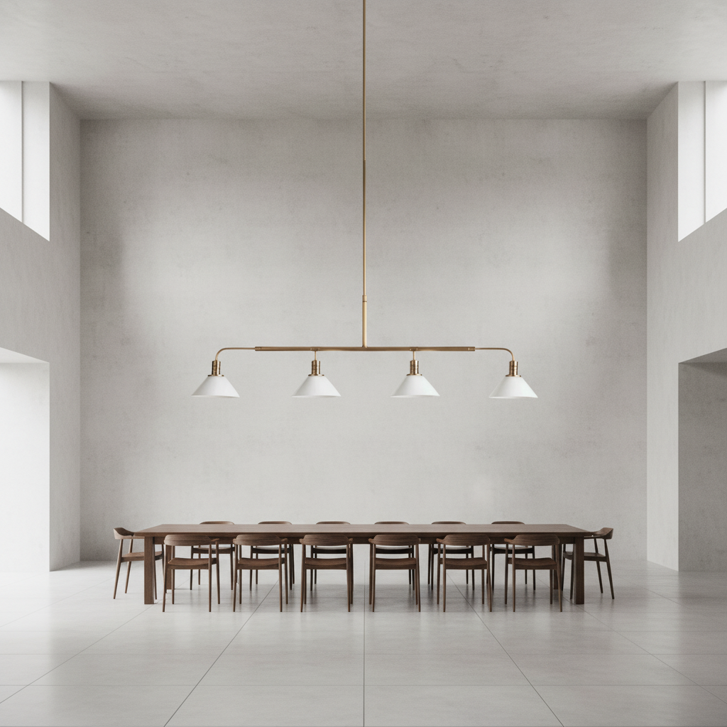 Luster Gaze Veridian Linear Chandelier - Background Shot