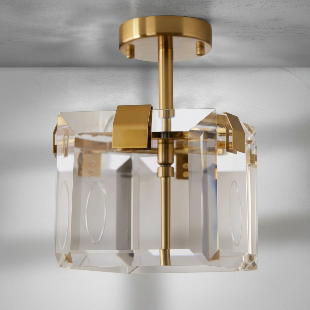 Luster Gaze Radiant Prism 4-Light Flushmount - Background Shot