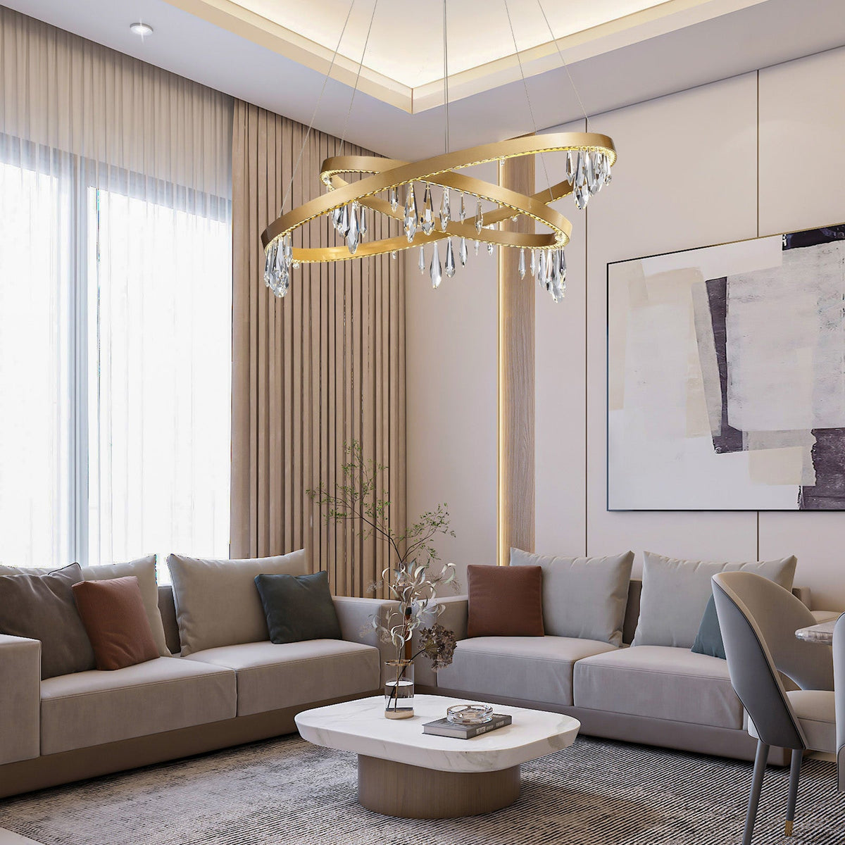 Orbit Crystal Ring Chandelier 31.5"