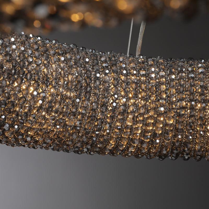 Amber Halo Ring Modern Crystal Chandelier