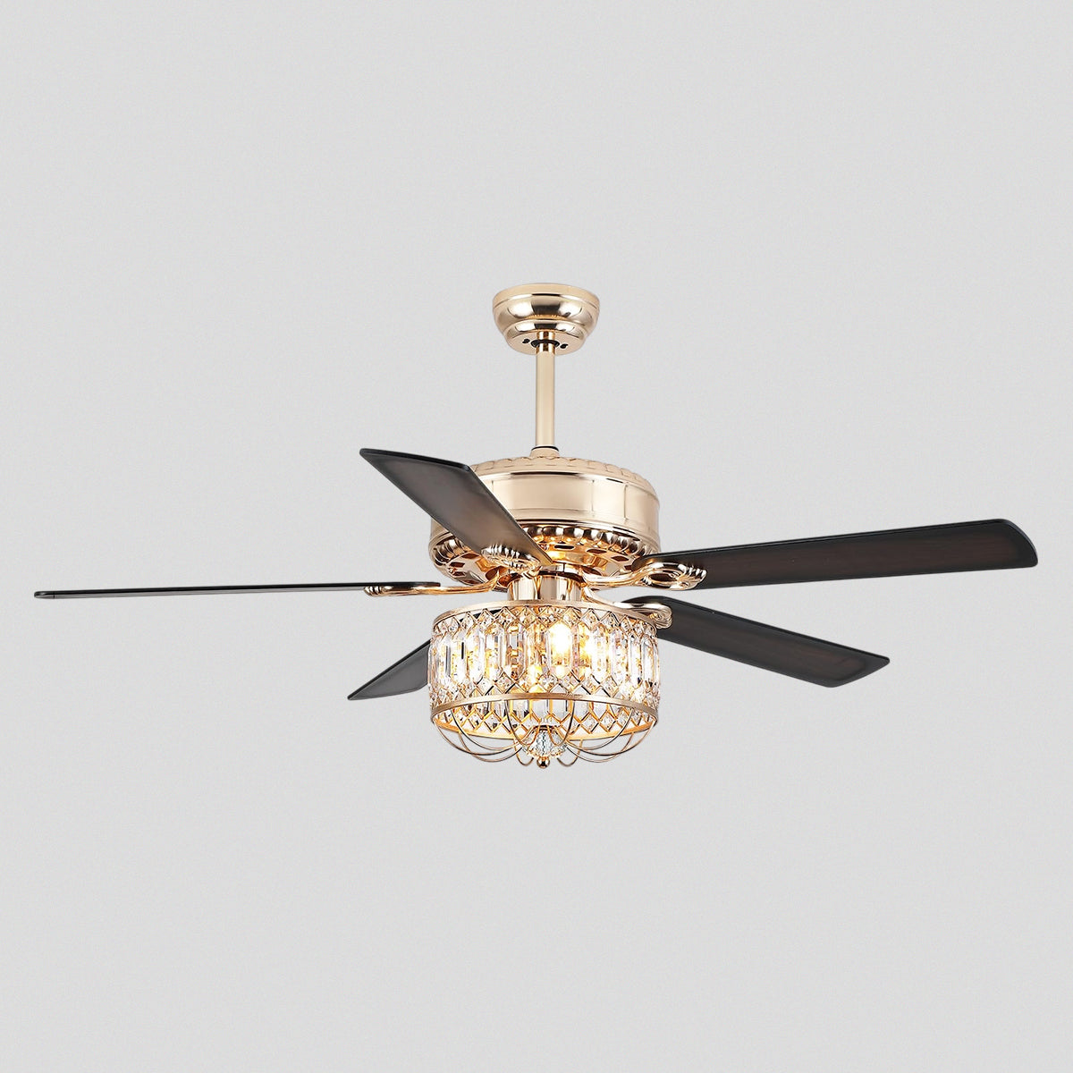 Farmhouse Crystal Ceiling Fan Light