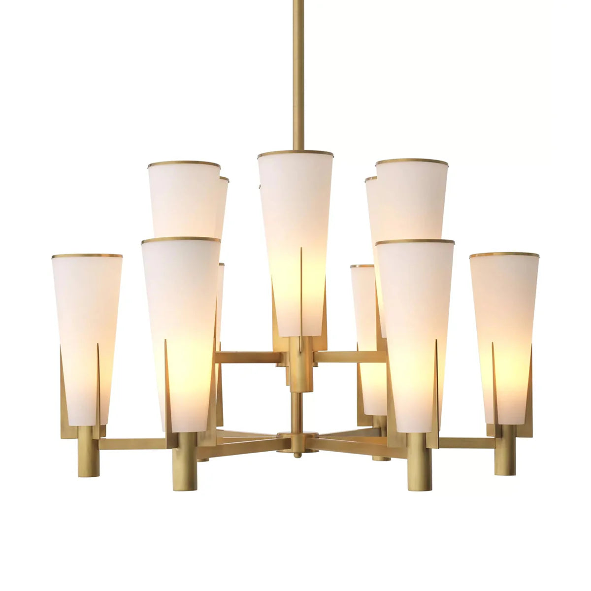 Dino Double Modern Brass Chandelier