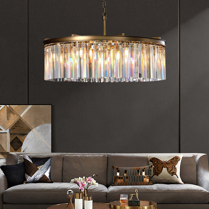 Zestra K9 Crystal Round Chandelier 32"