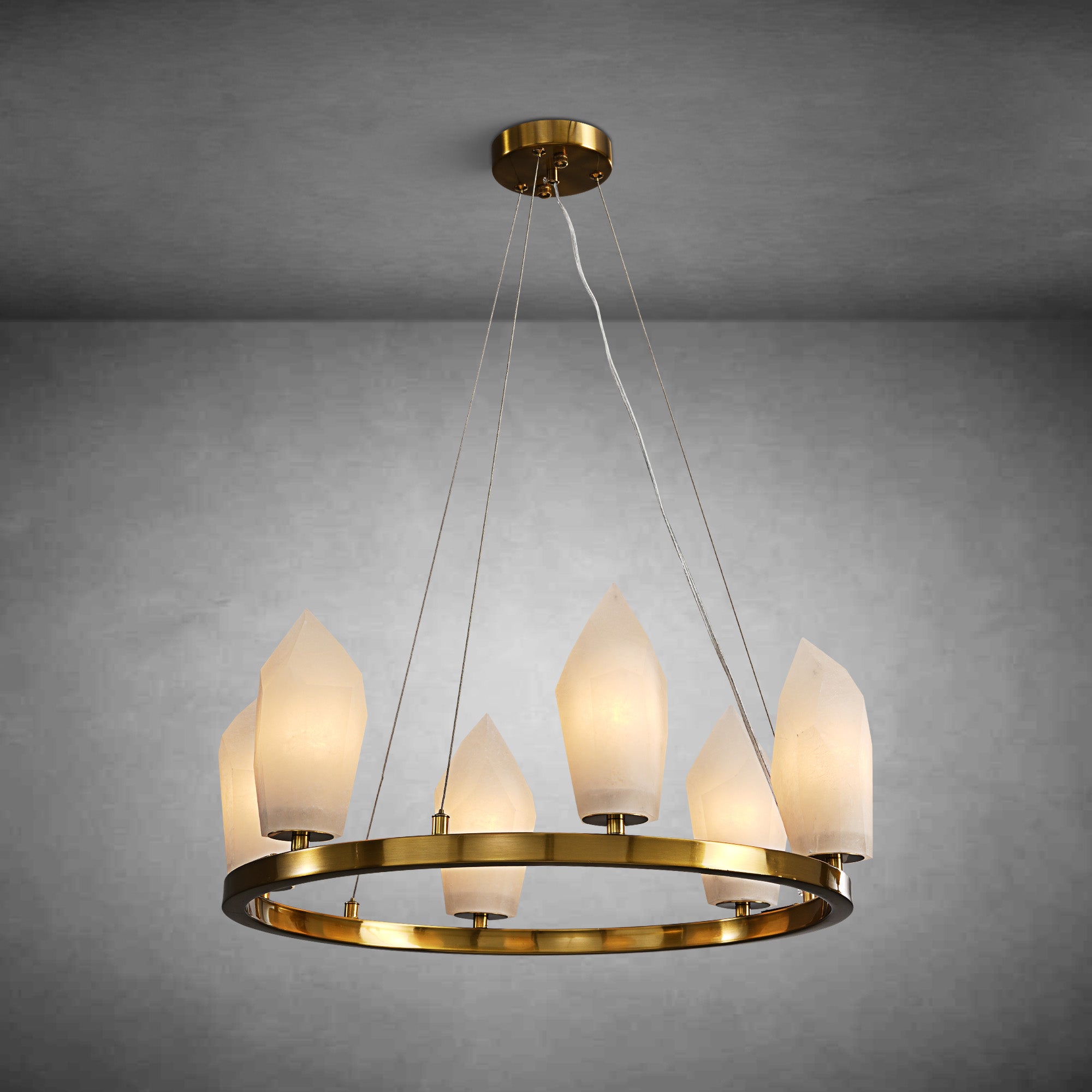 Diamond Alabaster Chandeliers D23.6"