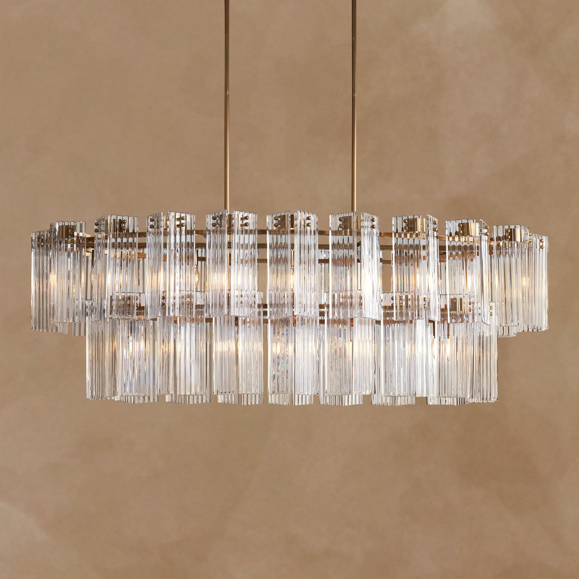 Delsie Oval 2 Tiered Chandelier