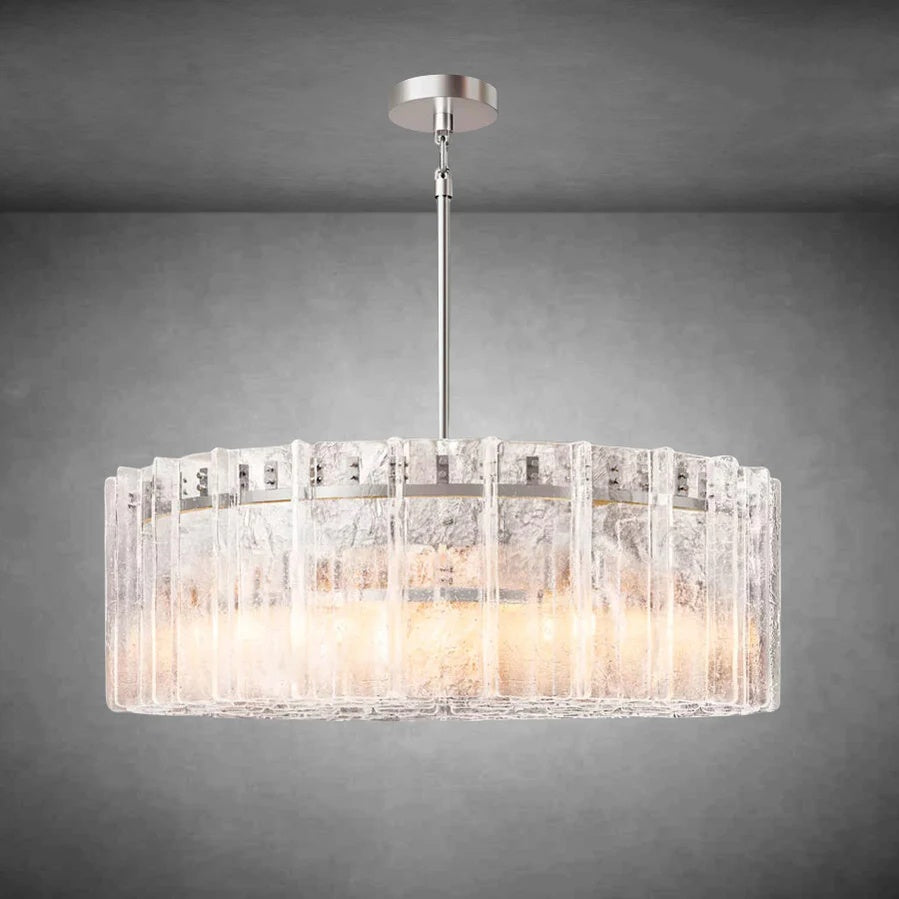 HA Lattice Clear Glass Round Chandelier 36'' 48''
