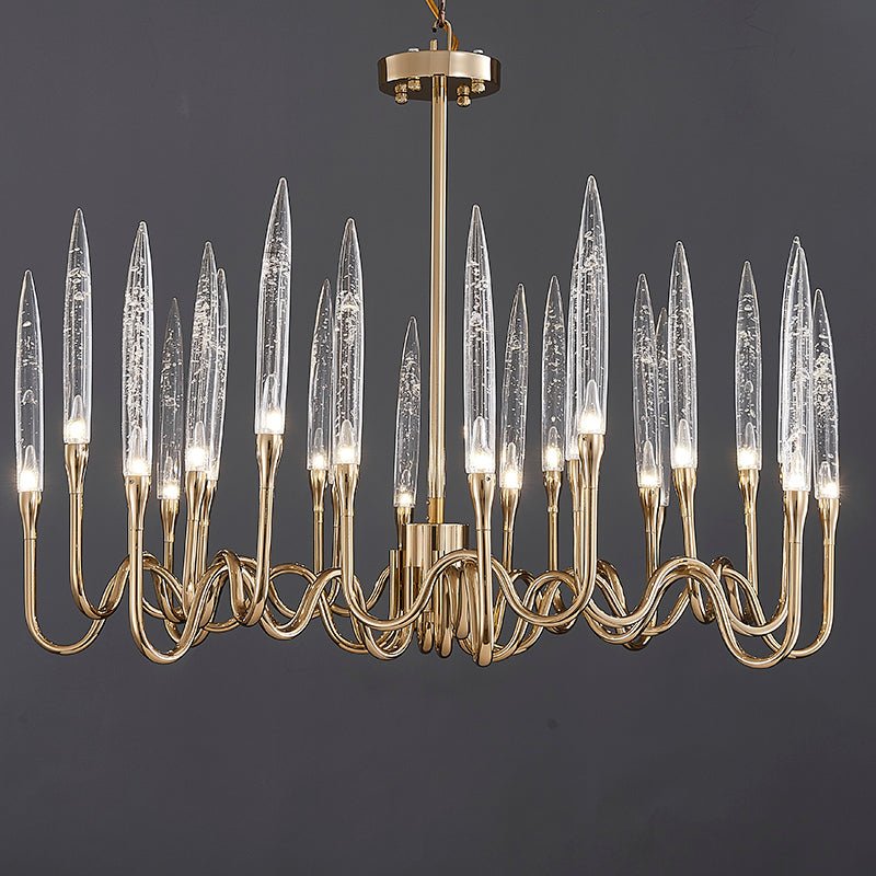 Reese Brass Glass chandelier