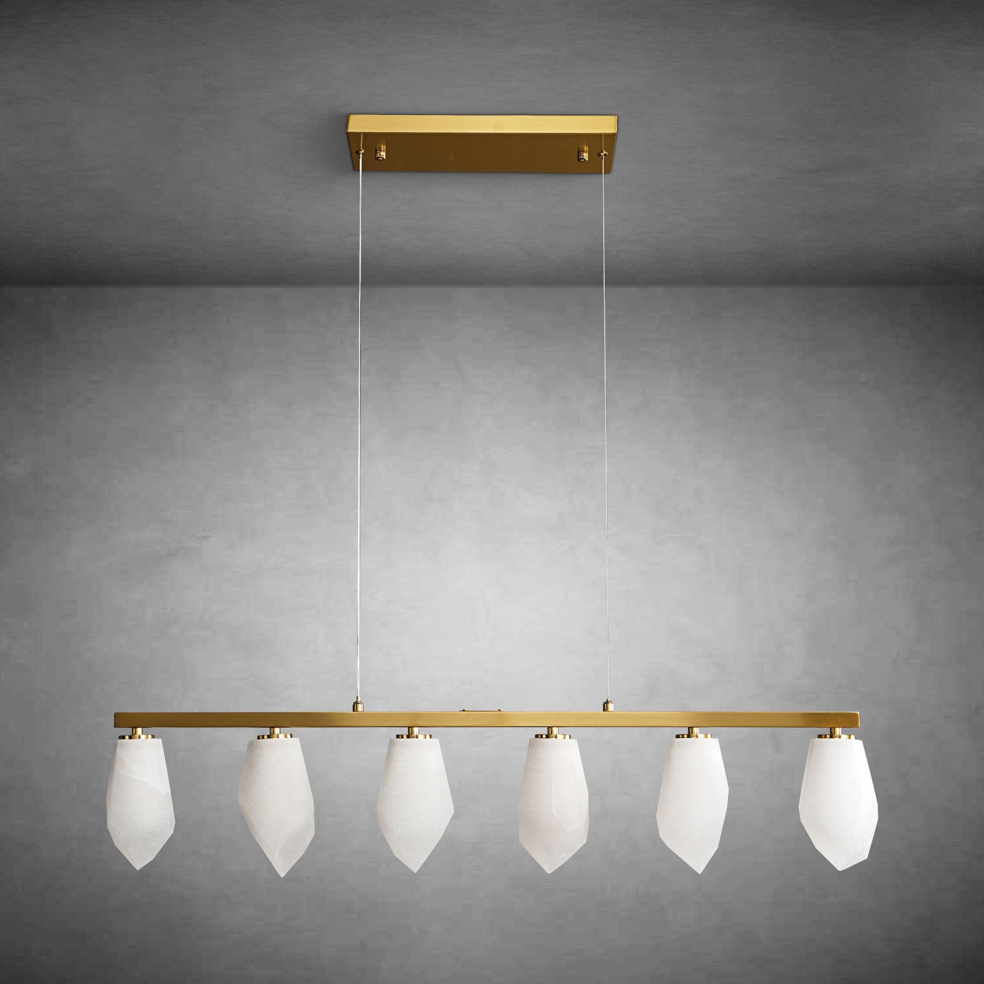 Diamond Alabaster Chandelier L39"