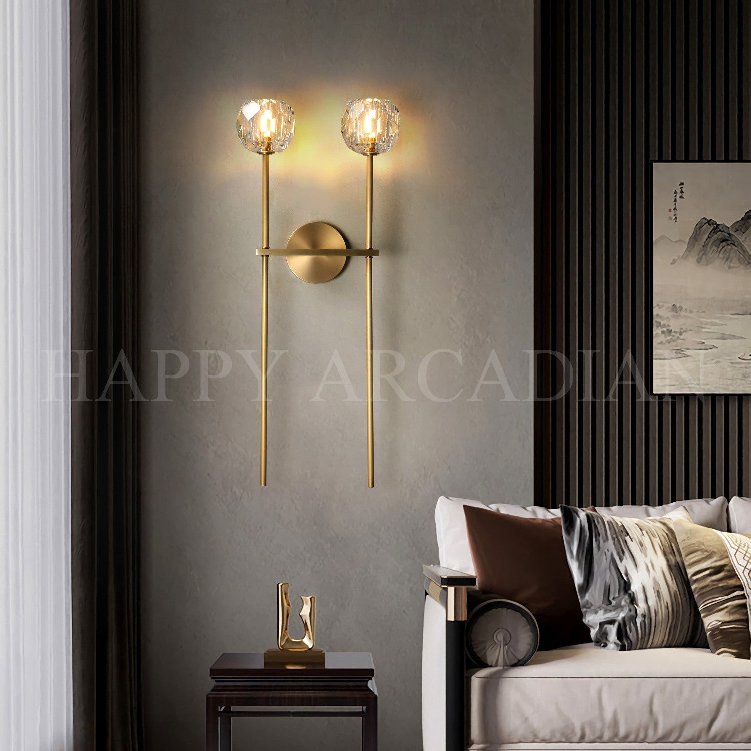 HA Bola De Crystal Ball Grand Double Wall Sconce