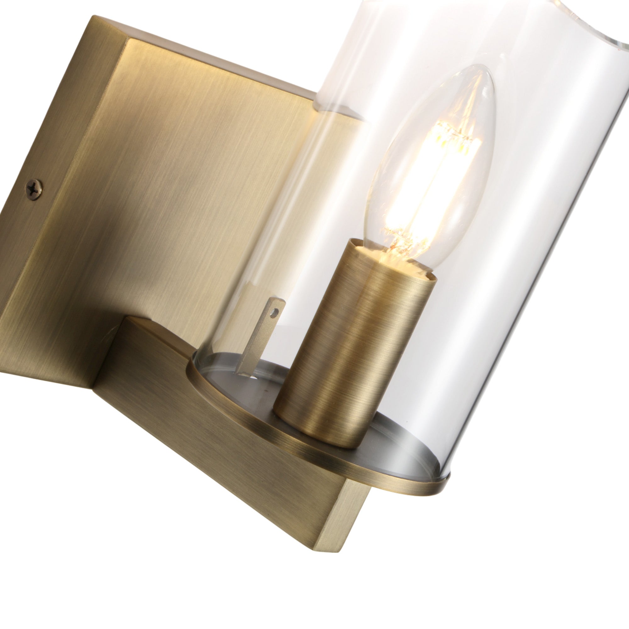 Modern Metal & Glass Wall Sconc