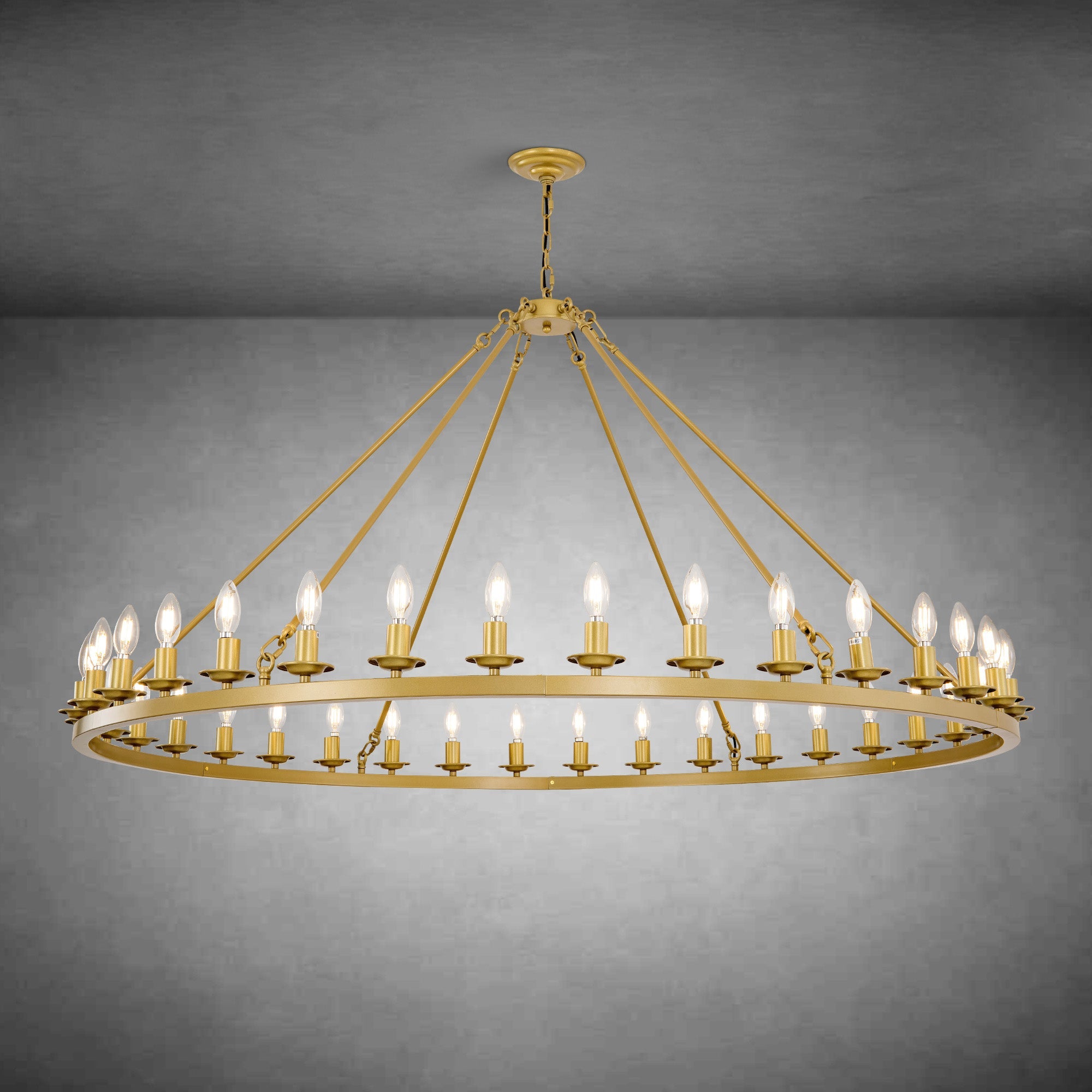 Modern wheel-shaped Chandelier