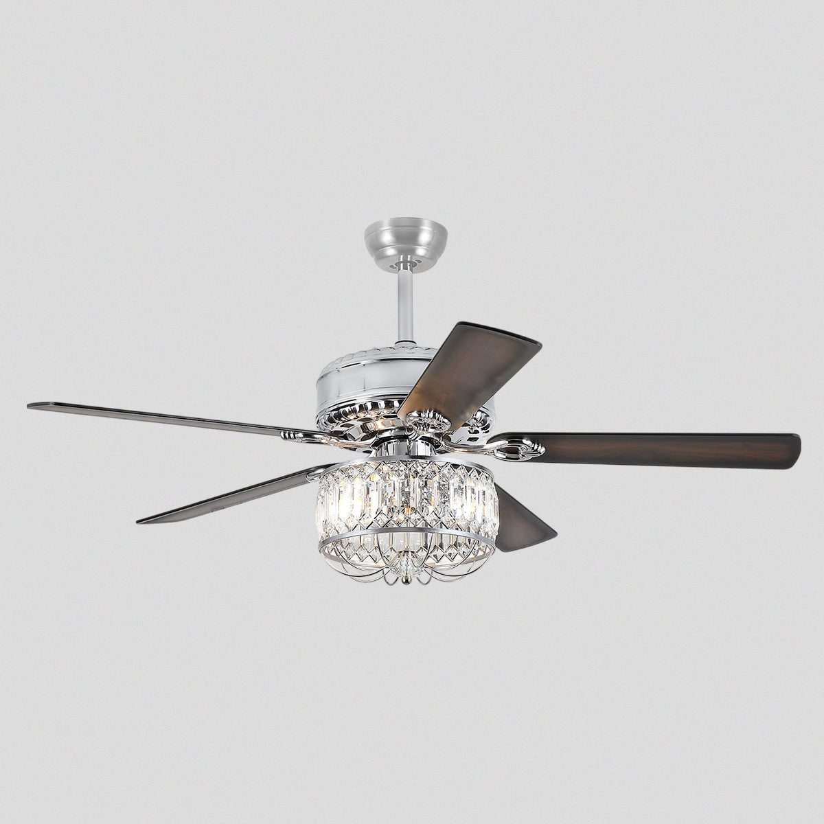 Farmhouse Crystal Ceiling Fan Light