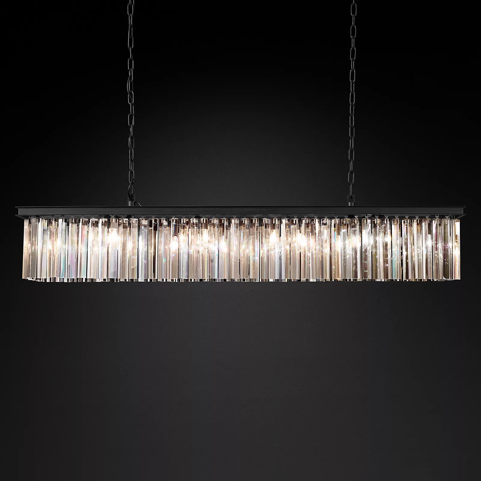 Zestra K9 Crystal Rectangular Chandelier 59"