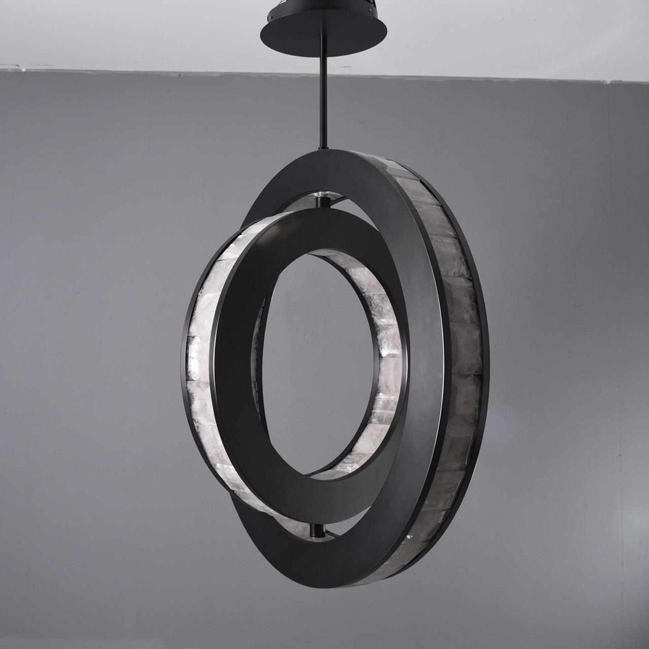 Rosario Bronze Luxury Rock Crystal Pendant Lighting