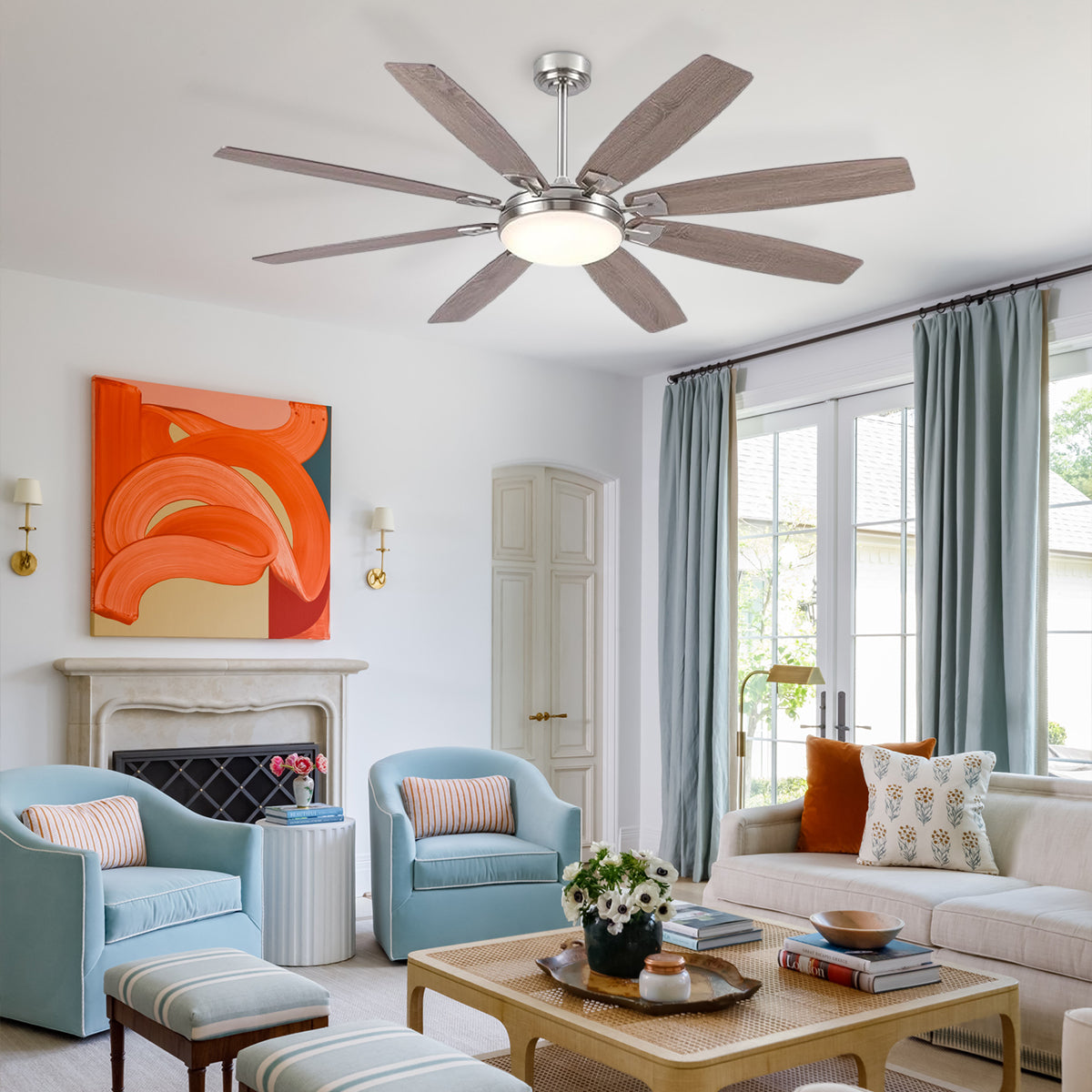 Zephyra Ceiling Fans with Lights 66"