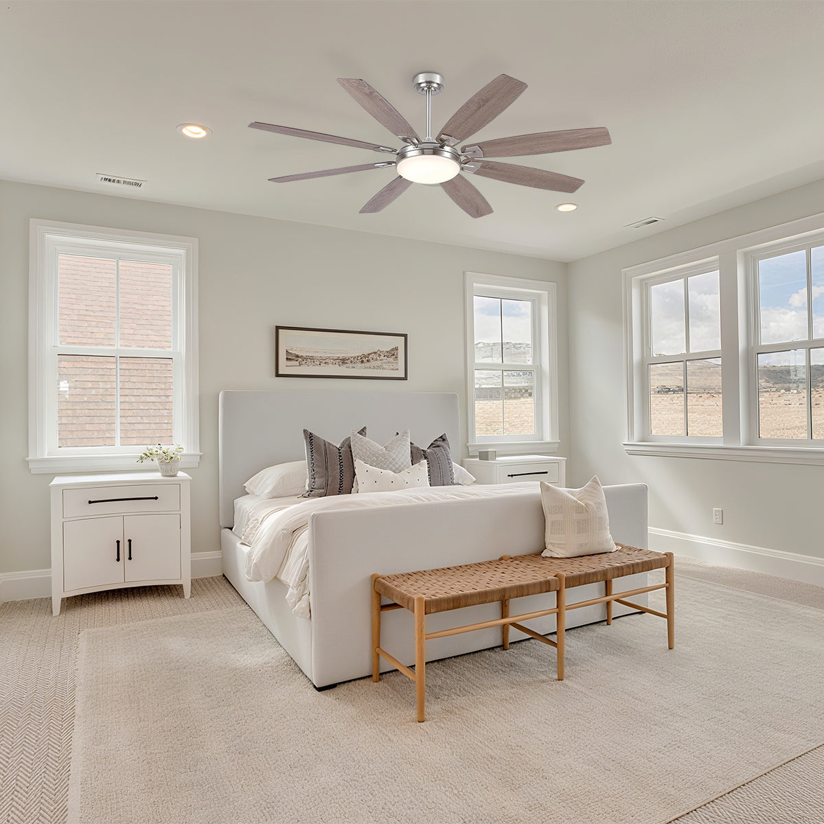 Zephyra Ceiling Fans with Lights 66"