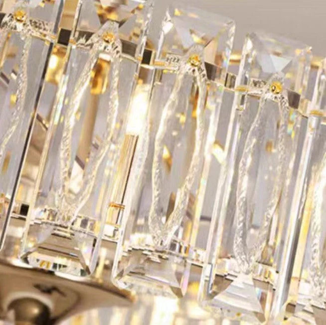 New Modern Invisible Fan Light Candle Crystal Chandelier for Living/Dining Room/Bedroom