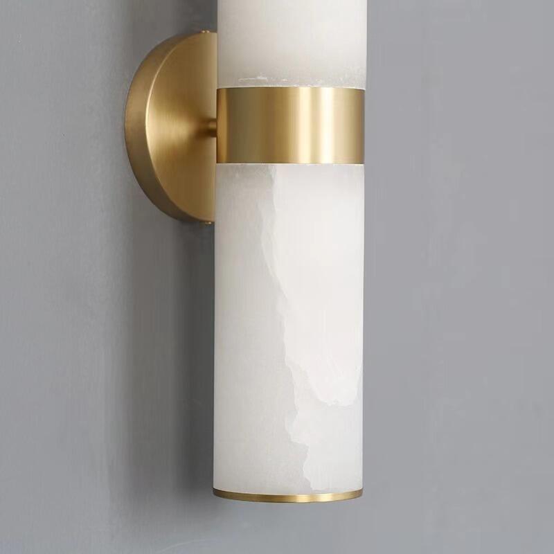 Althea Modern Sutton Linear Alabaster Wall Sconce, Wall Lamp For Living Room, Bathroom
