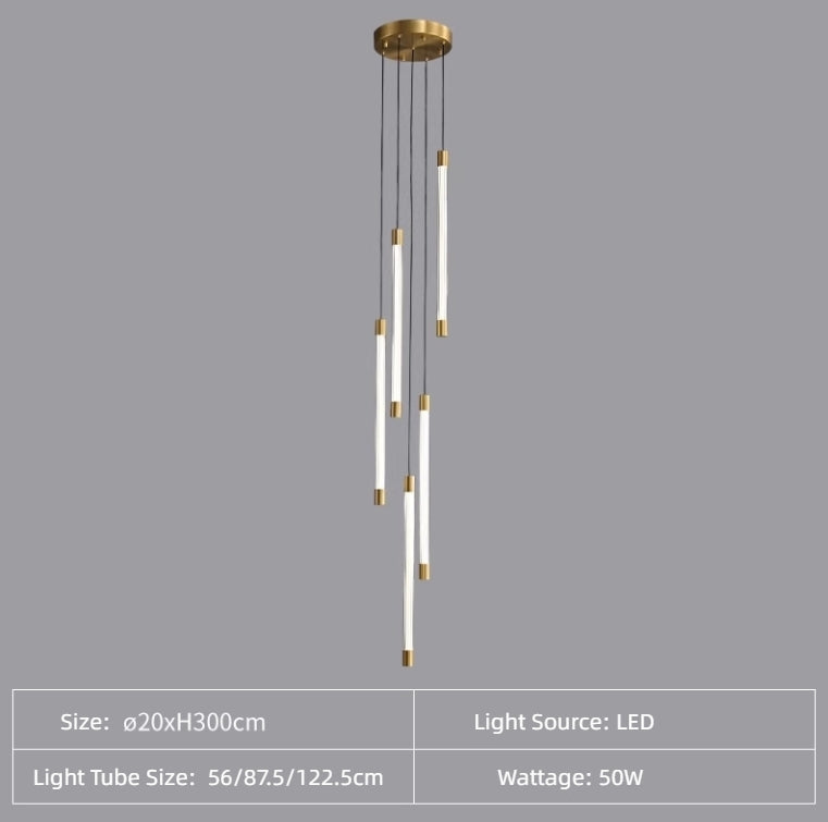 Modern Lightsabers Suspension Floating Chandelier